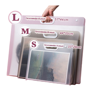 Porte-documents transparent A4 Ingenuity avec bouton en PP, sac de transport promotionnel pour usage professionnel, scolaire, bureau, portable, pour œuvres d'art - Product Image 1