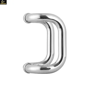 Kensharp 热销巴林型抛光圆形拉手不锈钢弯形门把手 - Product Image 1