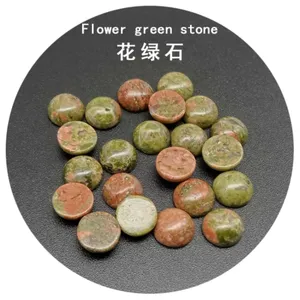 4\6\8\10\12MM Gemstone Cabochons Natural Synthetic Stone Beads Unakite Cabochons for Earring Necklace Bracelet