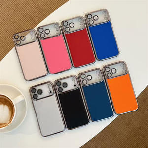 Coque de protection simple de couleur unie électroplaquée pour <span class=keywords><strong>iPhone</strong></span> 16 <span class=keywords><strong>Pro</strong></span> <span class=keywords><strong>Max</strong></span>, protection complète de l'objectif, coque de téléphone pour <span class=keywords><strong>iPhone</strong></span> 17 - Product Image 1