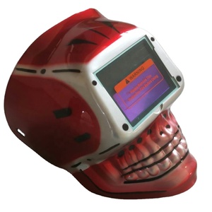 Ce ANSI tùy chỉnh cá nhân <span class=keywords><strong>Red</strong></span> <span class=keywords><strong>Skull</strong></span> Shape Auto thẫm màu Hàn Mũ bảo hiểm tại Trung Quốc - Product Image 1