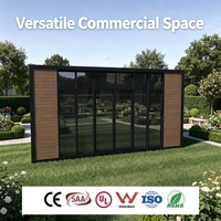 Cabane de jardin multi-usage en acier léger avec établi intégré pour atelier de bricolage et rangement d'outils, double fonction