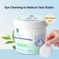 Lingettes pour animaux de compagnie (chats et chiens) – Nettoyage et toilettage – Sans alcool, eau purifiée – Multi-usages pour pattes et oreilles – Fournitures et accessoires doux pour usage quotidien