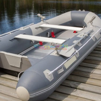 Bateau gonflable Zodiac pliable, bateau de pêche gonflable, bateau gonflable sportif pour 4 personnes, divertissement en plein air sur lac, rivière, mer ouverte