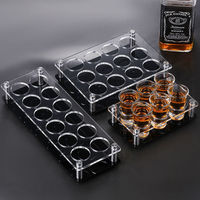 Whiskey Tequila Glazenhouder Restaurant Club Bar House Party Organizer 6-gaats helder acryl waterbestendig voor proefplateau