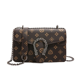 Vintage Wine Red <b>Small</b> Square Chain Women Crossbody Shoulder Bag Famous Logo Luxury Designer Daily <b>Handbag</b> - Product Image 5