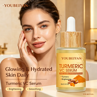 Sérum Visage Hydratant Anti-Âge au Curcuma Végétalien 30ml, à l'Hamamélis et Vitamine C, Réducteur de Pores, Marque Blanche