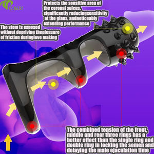 Bộ vòng dương vật bằng silicon TT FOREST dành cho nam, có khóa, tăng cường cảm giác, kéo dài thời gian quan hệ, đồ chơi tình dục nam, kích thích. - Product Image 3