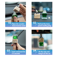 Diffuseur d'huiles essentielles liquides en gros pour voiture, mini-désodorisant automobile avec couvercle en verre, parfum automobile
