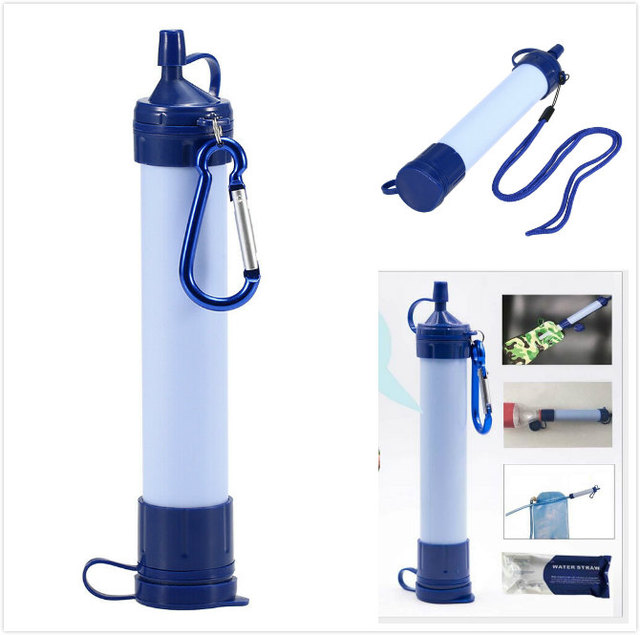 0.01 Micron Portable Water Filter Straw Personal Water Purifier Straw Survival for Outdoor Camping Hiking