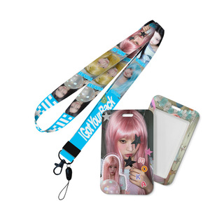 ILLIT Supporto per Telefono da Collo Stile Celebrità Femminile con Coperchio Scorrevole, Porta Carte e <span class=keywords><strong>Clip</strong></span> per Carte - Personalizzabile - Product Image 5