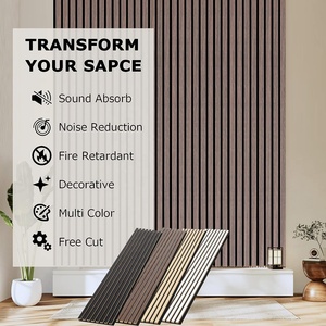 <span class=keywords><strong>Precio</strong></span> de fábrica personalizado a prueba de sonido <span class=keywords><strong>Akupanel</strong></span> chapa de roble ahumado absorción de sonido paneles de pared acústicos de listones de madera Panel Akustik - Product Image 6