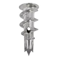 Cheville autoperceuse en alliage de zinc pour cloison sèche avec vis autotaraudeuse, cheville pour mur creux et plaque de plâtre