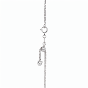 Luxury Adjustable Smooth White Pt950 Fine <b>Rope</b> <b>Chain</b> Necklace Unisex Premium Long Lasting Platinum Jewelry - Product Image 2