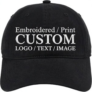 Casquette de baseball brodée personnalisée, 6 panneaux, ajustable, unisexe, en sergé de coton, décontractée, avec logo imprimé sur le devant - Product Image 1