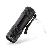 QXMOVING Vente en gros de lampes de poche personnalisées avec logo, 9 LED, piles AAA, en aluminium, portables, EDC, cadeau promotionnel, mini lampe de poche, cadeau publicitaire