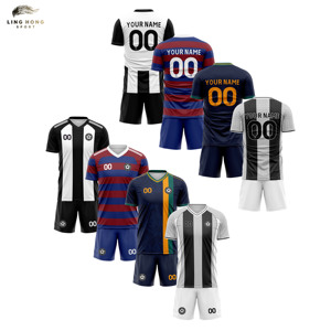 Maillot de football personnalisé en maille respirante, impression par transfert thermique, broderie, t-shirts d'équipe unisexes à manches courtes - Product Image 2