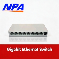Switch de Red Gigabit de 8 Puertos 10/100/1000Mbps, Ethernet de Escritorio de Plástico, 16Gbps, Plug and Play, para Hogar, Oficina, Cámara IP, QoS, Apilable