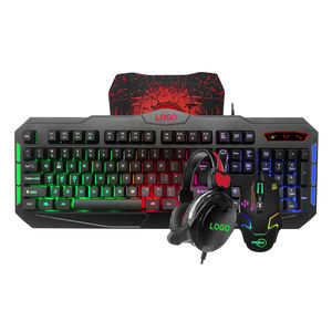 Kit de jeu arc-en-ciel avec <span class=keywords><strong>souris</strong></span> et <span class=keywords><strong>clavier</strong></span> de jeu filaire, accessoire pour <span class=keywords><strong>casque</strong></span> et <span class=keywords><strong>casque</strong></span>, 104 touches - Product Image 1