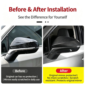 Hesheng Real Carbon Fiber <b>Door</b> <b>Mirror</b> Housing Side <b>Mirror</b> Cover for RX300 RX350h NX260-Easy Installation Auto Upgrade - Product Image 5