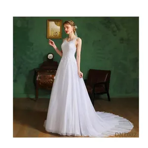 Luxe Mouwloze Sequin Sexy Designer Real Wedding Dresses