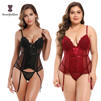 Taille S à XXXXXXL os élastiques à lacets Corset haut Corsage Corselet femmes à armatures Bustier 32F taille corps Shapers