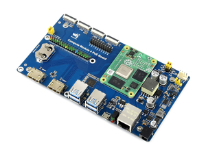 Carte IO Waveshare Raspberry Pi Compute Module 4 avec fonction PoE, pour toutes les variantes de CM4, Gigabit Ethernet RJ45 avec PoE K830 - Product Image 4