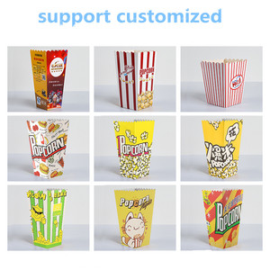 Sọc Đỏ thực phẩm giấy trắng bỏng ngô hộp tái chế bữa tiệc sinh nhật ủng hộ Nguồn cung cấp cán bóng varnishing - Product Image 6