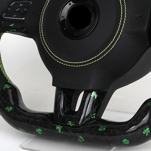 Volante Deportivo Personalizado de Cuero y Fibra de Carbono Forjada para Volkswagen VW <span class=keywords><strong>R</strong></span> <span class=keywords><strong>Golf</strong></span> 6 MK6 GTI Polo 6R Scirocco Passat B7 CC <span class=keywords><strong>R</strong></span>-<span class=keywords><strong>Line</strong></span> - Product Image 4