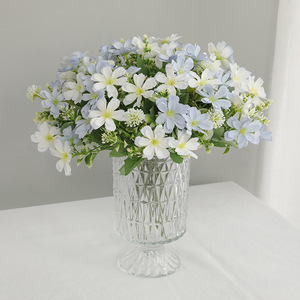 Arrangement de fleurs artificielles 5 branches 10 têtes en soie réalistes pour mariage et décoration intérieure - Product Image 2