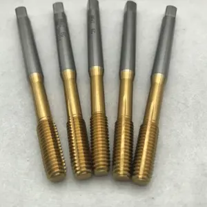 螺纹工具锡涂层HSSE DIN371成型丝锥M6X1 6HX，带油槽，用于攻丝金属