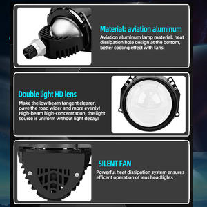 3 인치 바이 LED 프로젝터 헤드 라이트 LD-13 6000K 55W 무손실 설치 자동차 프로젝터 렌즈 안개등 프로젝터 램프 자동차 용 - Product Image 2