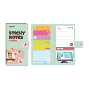 Livret de blocs-notes autocollants mémo personnalisés de haute qualité pour l'école et le bureau - Product Image 2