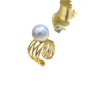 Base de Anillo de Plata S925 para Perlas DIY, Soporte Vacío con Decoración de Hoja Redonda de 8-12 mm, Versión 10417 - Product Image 5