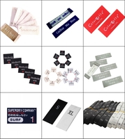 Étiquettes tissées en satin découpées au laser, rectangulaires/carrées, lavables, de haute qualité, respectueuses de l'environnement, douces pour la peau, sans dommages, personnalisées pour bébés
