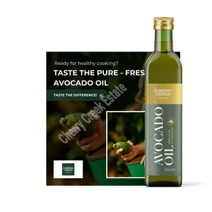 澳大利亚鳄梨油750毫升瓶来自樱桃溪庄园烹饪必需品和皮肤护理使用天然100% 纯油