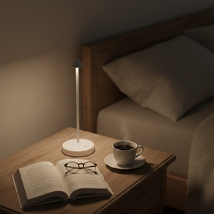 مصباح طاولة LED فاخر لاسلكي قابل للشحن بتصميم سهم صغير، مصباح محمول يعمل بالبطارية للمطاعم والفنادق مع إمكانية ضبط الإضاءة - Product Image 4
