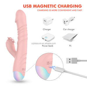 Groothandelaren Seksspeeltjes Likken Tong Vibrator Stuwende Dildo Sterke Tremor Vibrator Telescopische Konijnenvibrator - Product Image 3