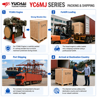 Mesin Diesel Kapal YUCHAI YC6MJ410L, Mesin Tenaga 300kW 410HP 1800rpm, Mesin Propulsi untuk Kapal Penangkap Ikan dan Kapal Kargo