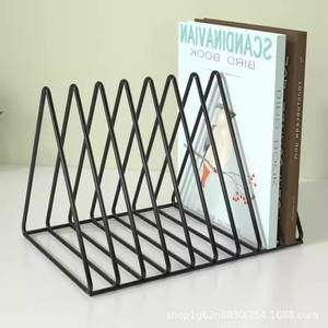 Estante de escritorio para libros, organizador de revistas de hierro, estante de almacenamiento para libros y revistas, uso en escritorio de oficina - Product Image 1