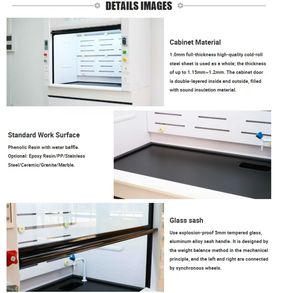 Laboratoriummeubilair, chemisch bestendige, op de vloer gemonteerde laboratoriumafzuigkasten, hogere apparatuur en installaties - Product Image 5