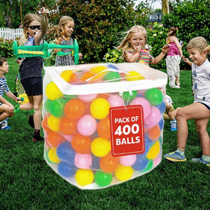 MW SPORTS <b>Ball</b> <b>Pit</b> <b>Balls</b> <b>Kids</b> Toddlers Plastic Crush Proof Phthalate BPA Free Reusable Mesh Storage Bag Assorted Colors Home Use - Product Image 3