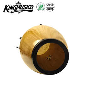 KINGMUSICO PCG-1011F Juego de Congas de Fibra de Vidrio 10"+11" con Soporte, Parches de Piel de Vaca, Kit de Percusión Latina - Product Image 4