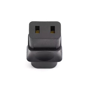 Adaptateur d'alimentation CA noir IEC 320 C8 vers <span class=keywords><strong>C9</strong></span>, convertisseur 2 broches C8 mâle vers <span class=keywords><strong>C9</strong></span> femelle, connecteur <span class=keywords><strong>de</strong></span> prise CA 6A/250V - Product Image 4