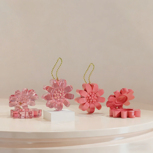 Boîte à poudre personnalisée en forme <span class=keywords><strong>de</strong></span> fleur, palette <span class=keywords><strong>de</strong></span> fards à paupières, boîte à blush, étui à baume à lèvres, étui à rouge à lèvres, étui à poudre avec porte-clés, emballage <span class=keywords><strong>de</strong></span> maquillage - Product Image 4