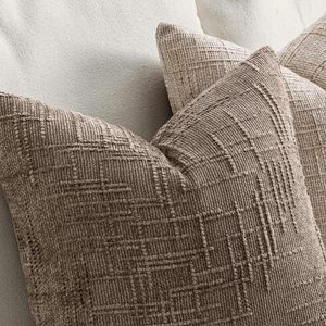 Kussenhoezen Taupe Grijs 18 x 18 Inch <span class=keywords><strong>Set</strong></span> van <span class=keywords><strong>2</strong></span> Landelijke Stijl Kussenhoezen voor Bank <span class=keywords><strong>Sofa</strong></span> Woonkamer Slaapkamer - Product Image 3