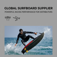 Planche de surf à moteur personnalisable B2B à faible MOQ, coque de course en carbone composite rouge, planche motorisée étanche, embarcation aquatique