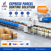 Sistem Penyortir Sabuk Sempit Baja Tahan Karat Cerdas Akurasi Tinggi YJ-INTL 99,99% Pengenalan Barcode Tingkat Kesalahan 0,01%