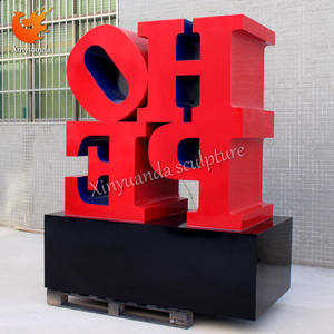 Sculpture extérieure personnalisée en acier inoxydable pour parc et espace vert, accessoires d'art paysager et d'artisanat - Technique de peinture avec lettres anglaises 'Hope' - Product Image 4