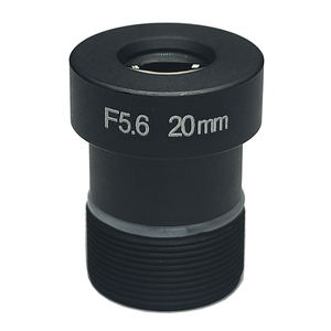 Sin distorsión 6mp 6 millones de píxeles F5.6 Iris 2/3 "Formato de imagen 20mm EFL M12 S Lente de montaje para inspección industrial - Product Image 3